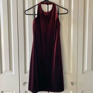Vintage Red Velvet Mini Dress